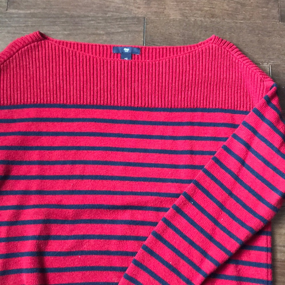 GAP Boat-neck Striped Sweater